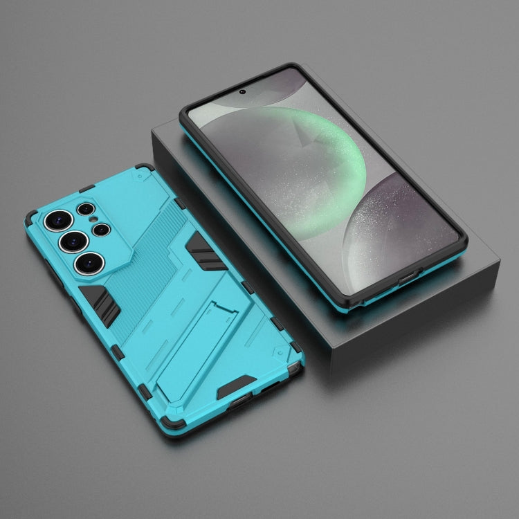 For Samsung Galaxy S25 Ultra 5G Punk Armor 2 in 1 PC + TPU Shockproof Phone Case with Invisible Holder