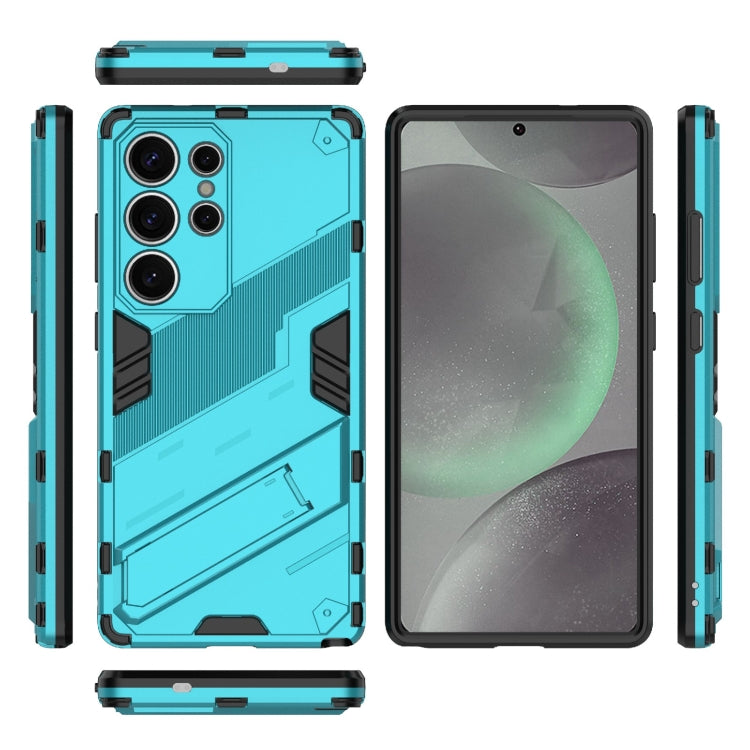 For Samsung Galaxy S25 Ultra 5G Punk Armor 2 in 1 PC + TPU Shockproof Phone Case with Invisible Holder