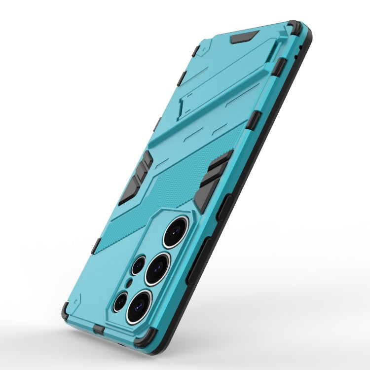 For Samsung Galaxy S25 Ultra 5G Punk Armor 2 in 1 PC + TPU Shockproof Phone Case with Invisible Holder