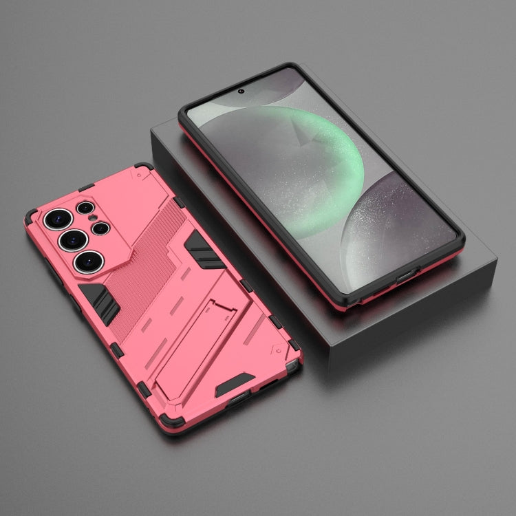For Samsung Galaxy S25 Ultra 5G Punk Armor 2 in 1 PC + TPU Shockproof Phone Case with Invisible Holder
