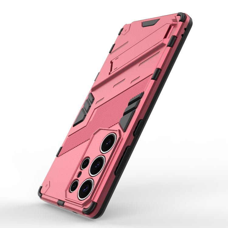 For Samsung Galaxy S25 Ultra 5G Punk Armor 2 in 1 PC + TPU Shockproof Phone Case with Invisible Holder