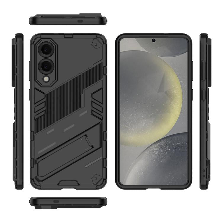 For Samsung Galaxy S25 Edge 5G Punk Armor 2 in 1 PC + TPU Shockproof Phone Case with Invisible Holder