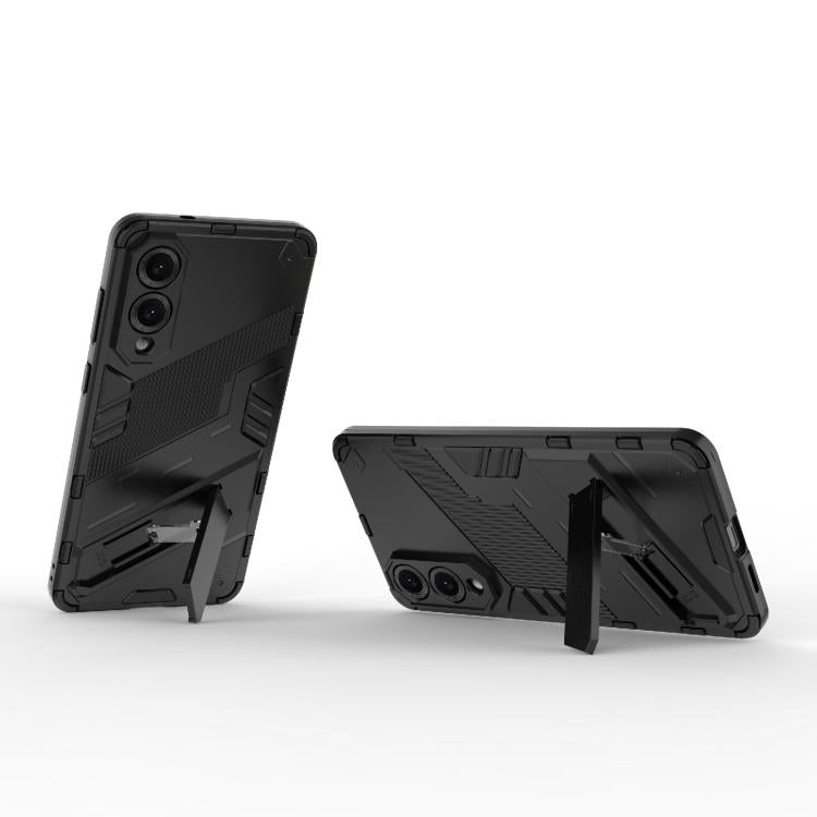 For Samsung Galaxy S25 Edge 5G Punk Armor 2 in 1 PC + TPU Shockproof Phone Case with Invisible Holder
