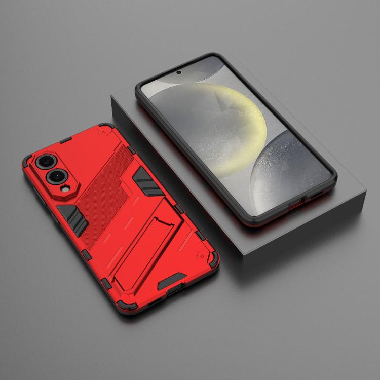 For Samsung Galaxy S25 Edge 5G Punk Armor 2 in 1 PC + TPU Shockproof Phone Case with Invisible Holder
