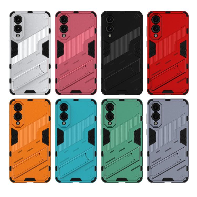 For Samsung Galaxy S25 Edge 5G Punk Armor 2 in 1 PC + TPU Shockproof Phone Case with Invisible Holder