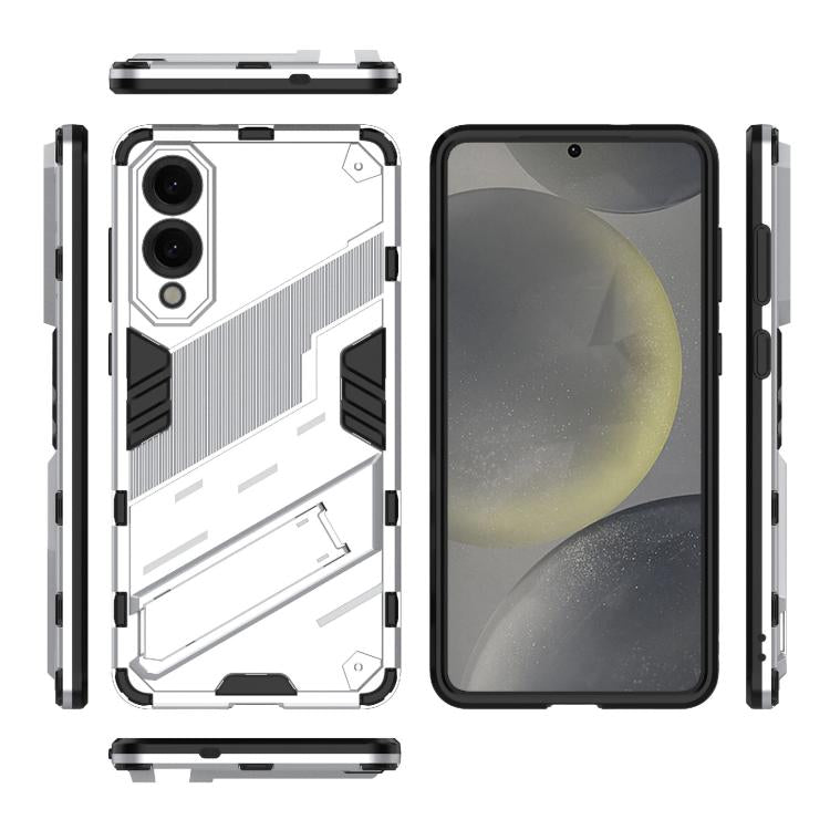 For Samsung Galaxy S25 Edge 5G Punk Armor 2 in 1 PC + TPU Shockproof Phone Case with Invisible Holder