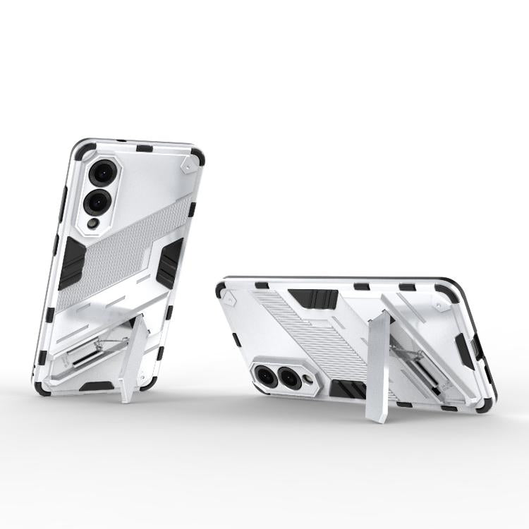 For Samsung Galaxy S25 Edge 5G Punk Armor 2 in 1 PC + TPU Shockproof Phone Case with Invisible Holder
