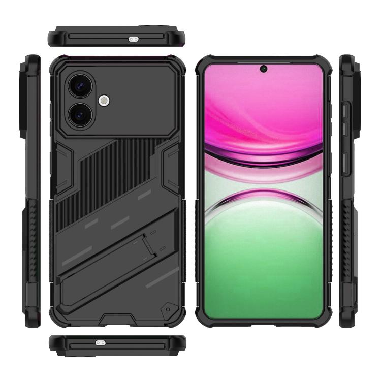 For Samsung Galaxy S26 Edge 5G Punk Armor 2 in 1 PC + TPU Shockproof Phone Case with Invisible Holder