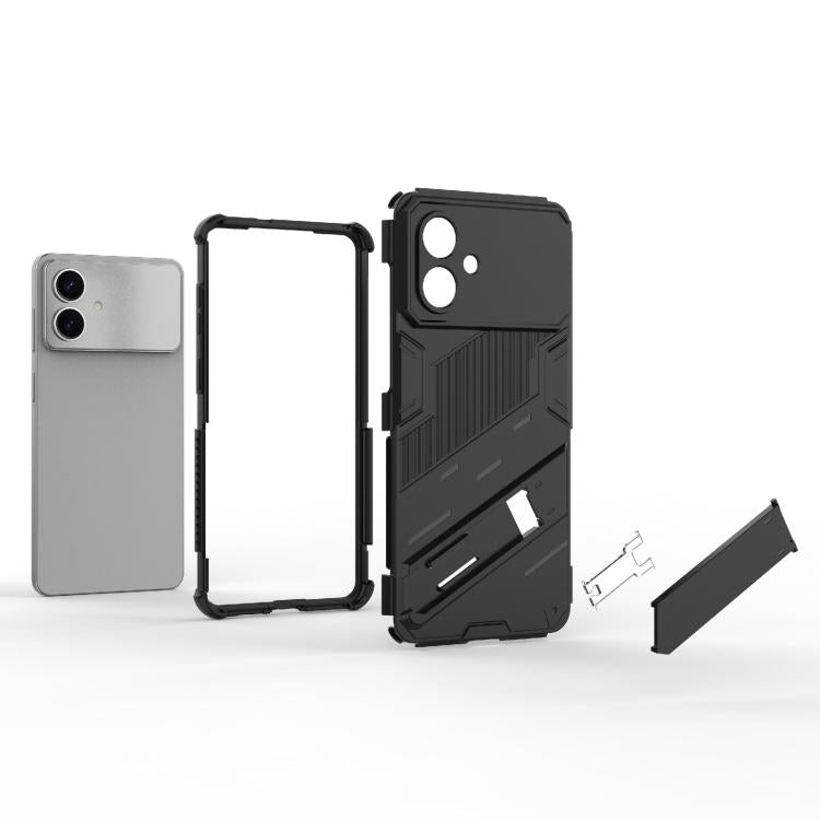 For Samsung Galaxy S26 Edge 5G Punk Armor 2 in 1 PC + TPU Shockproof Phone Case with Invisible Holder