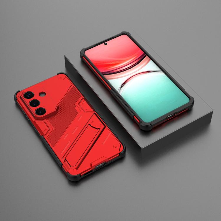 For Samsung Galaxy S26 5G Punk Armor 2 in 1 PC + TPU Shockproof Phone Case with Invisible Holder