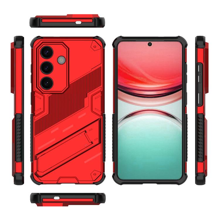 For Samsung Galaxy S26 5G Punk Armor 2 in 1 PC + TPU Shockproof Phone Case with Invisible Holder