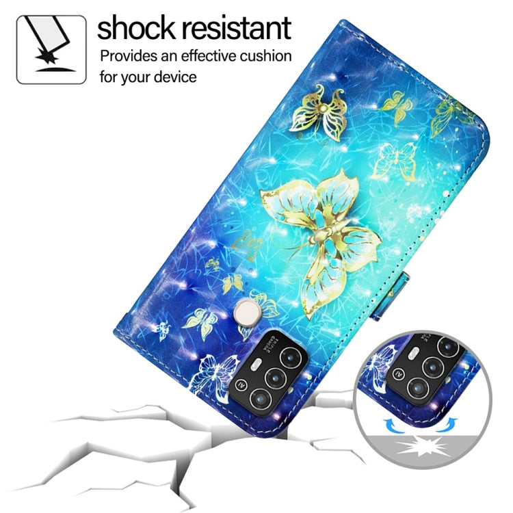 For ZTE Blade A52 3D Painting Horizontal Flip Leather Phone Case