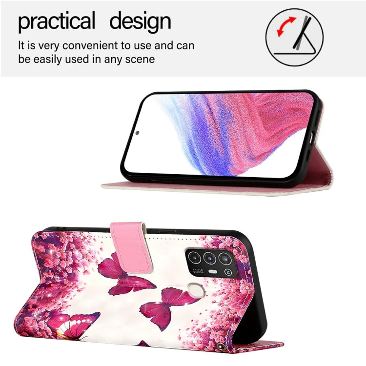 For ZTE Blade A52 3D Painting Horizontal Flip Leather Phone Case