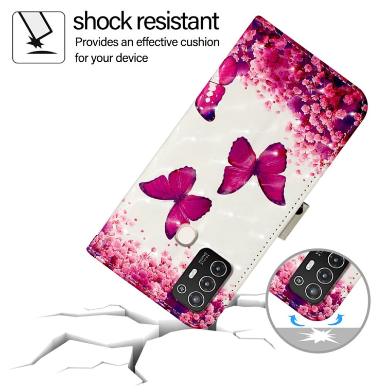 For ZTE Blade A52 3D Painting Horizontal Flip Leather Phone Case