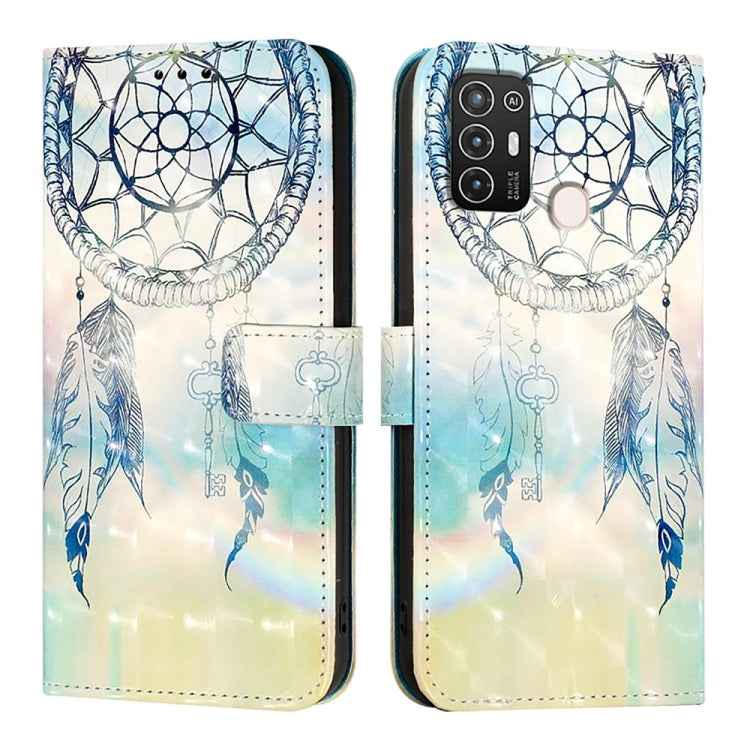 For ZTE Blade A52 3D Painting Horizontal Flip Leather Phone Case