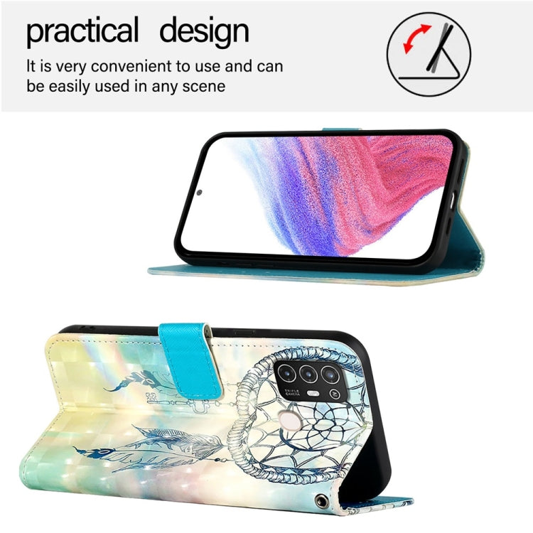 For ZTE Blade A52 3D Painting Horizontal Flip Leather Phone Case