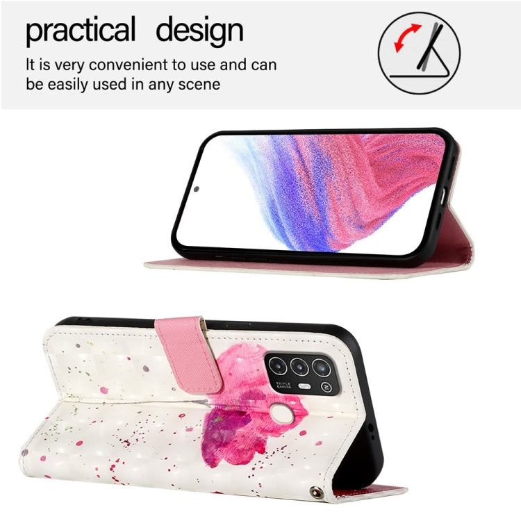 For ZTE Blade A52 3D Painting Horizontal Flip Leather Phone Case