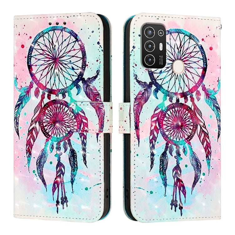 For ZTE Blade A52 3D Painting Horizontal Flip Leather Phone Case