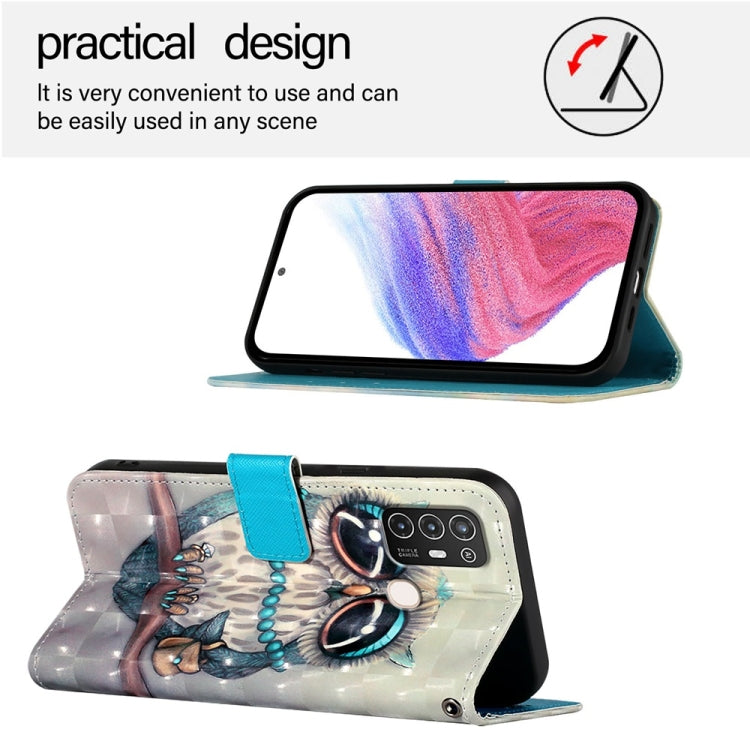 For ZTE Blade A52 3D Painting Horizontal Flip Leather Phone Case