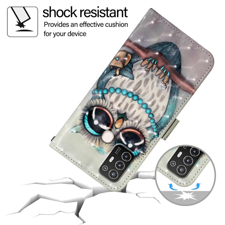 For ZTE Blade A52 3D Painting Horizontal Flip Leather Phone Case