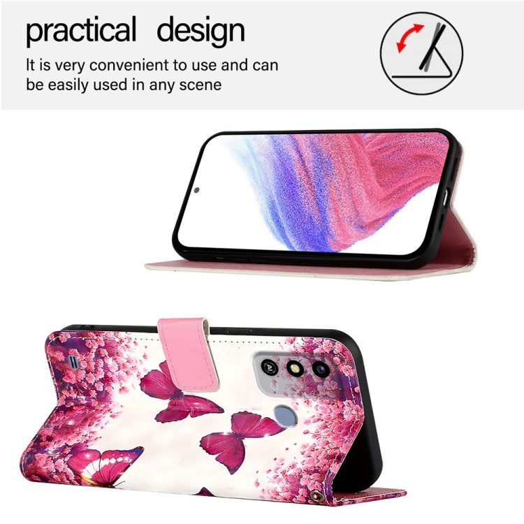 For ZTE Blade A53 3D Painting Horizontal Flip Leather Phone Case