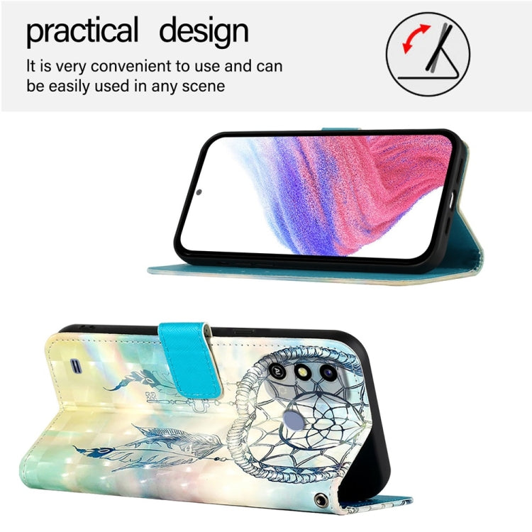 For ZTE Blade A53 3D Painting Horizontal Flip Leather Phone Case