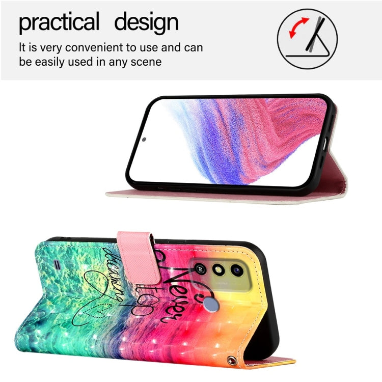 For ZTE Blade A53 3D Painting Horizontal Flip Leather Phone Case