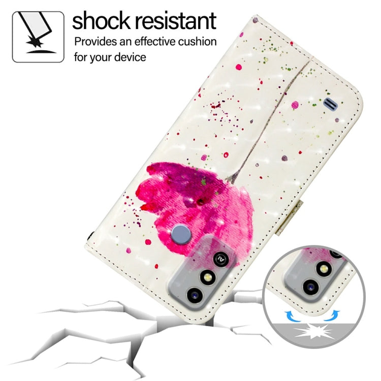 For ZTE Blade A53 3D Painting Horizontal Flip Leather Phone Case
