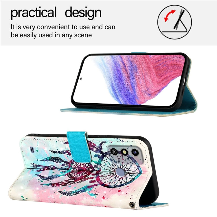 For ZTE Blade A53 3D Painting Horizontal Flip Leather Phone Case