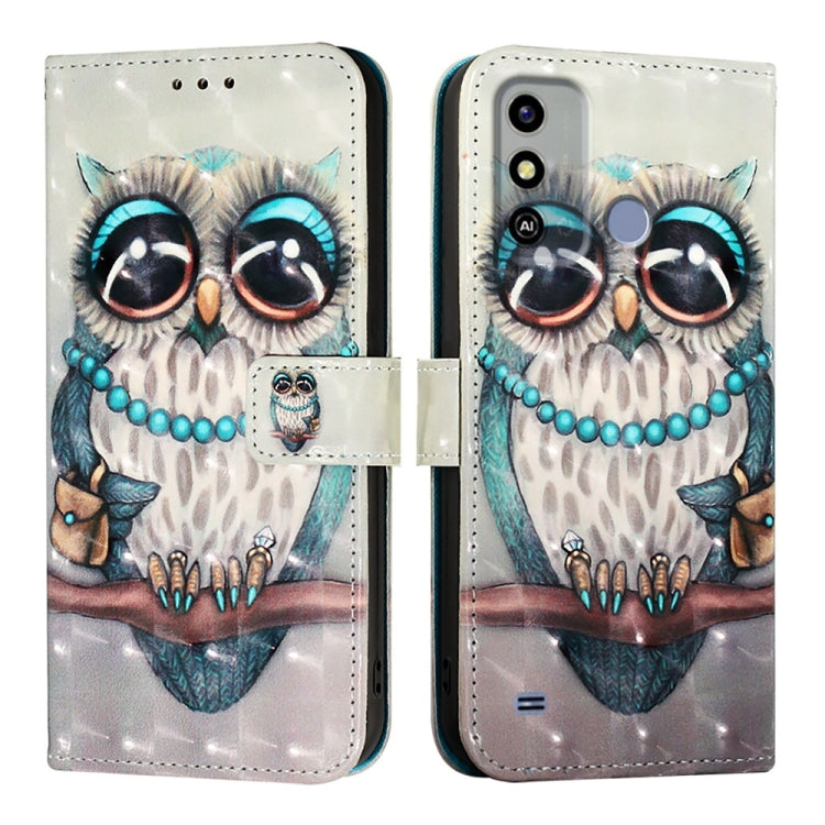 For ZTE Blade A53 3D Painting Horizontal Flip Leather Phone Case