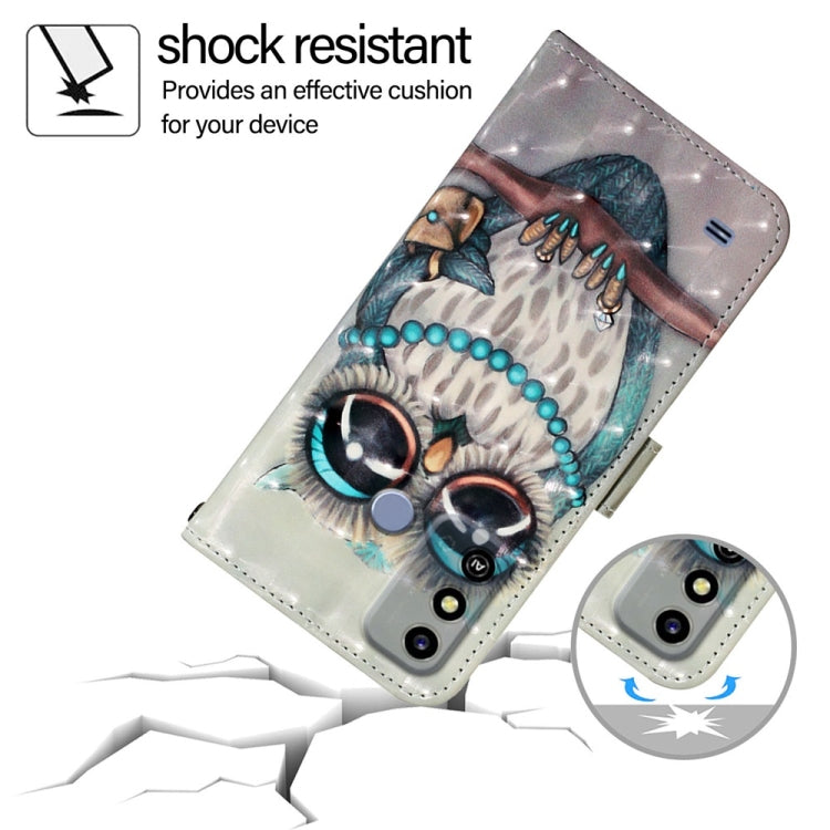 For ZTE Blade A53 3D Painting Horizontal Flip Leather Phone Case