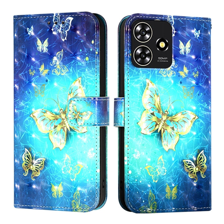 For ZTE Blade A73 4G 3D Painting Horizontal Flip Leather Phone Case