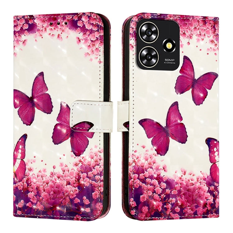 For ZTE Blade A73 4G 3D Painting Horizontal Flip Leather Phone Case