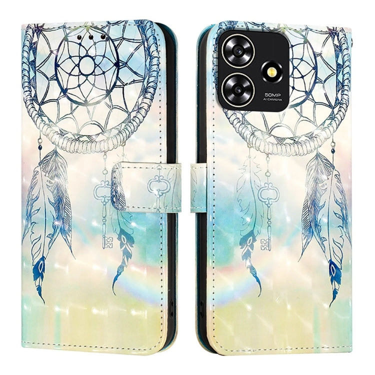 For ZTE Blade A73 4G 3D Painting Horizontal Flip Leather Phone Case