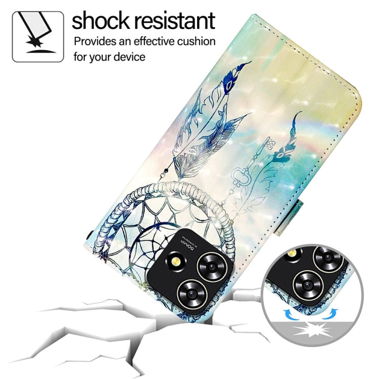 For ZTE Blade A73 4G 3D Painting Horizontal Flip Leather Phone Case