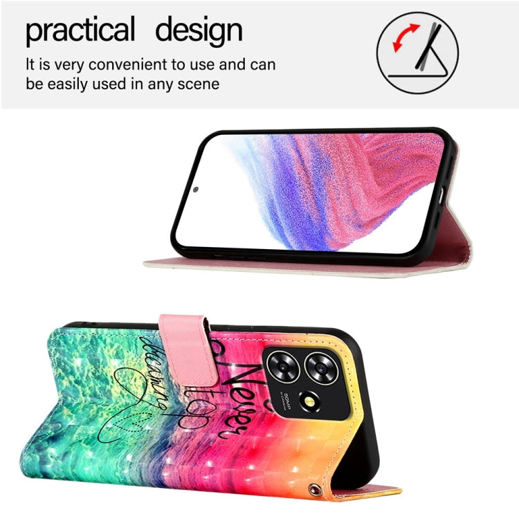 For ZTE Blade A73 4G 3D Painting Horizontal Flip Leather Phone Case