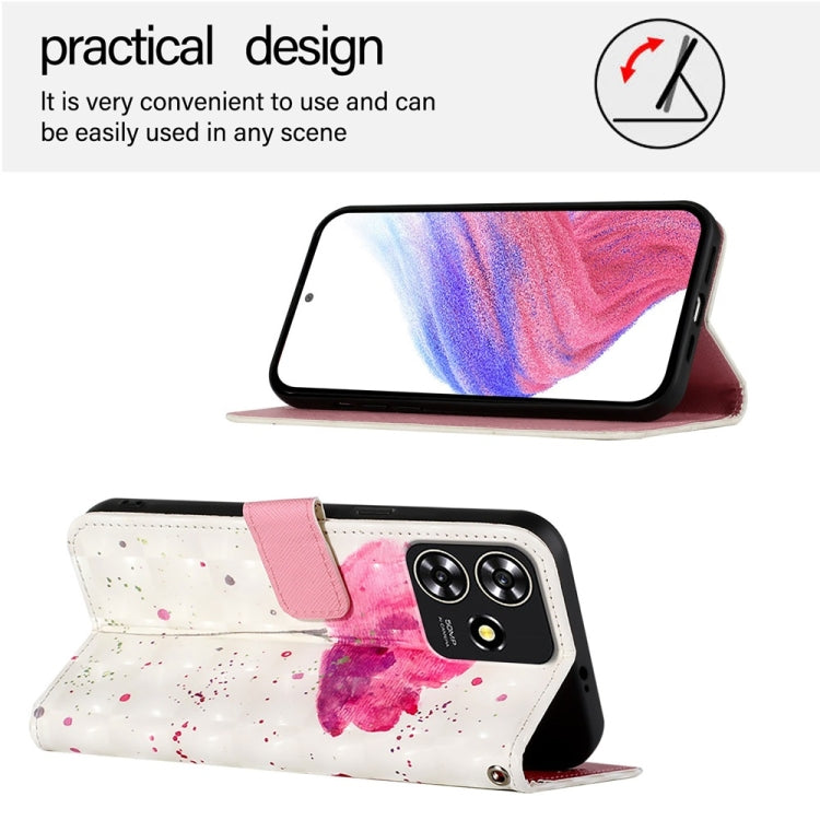 For ZTE Blade A73 4G 3D Painting Horizontal Flip Leather Phone Case