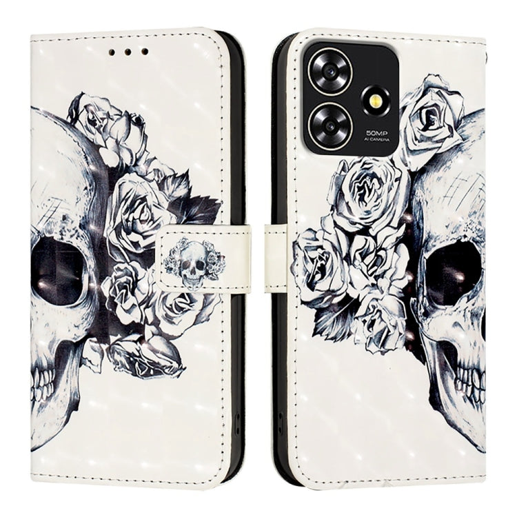 For ZTE Blade A73 4G 3D Painting Horizontal Flip Leather Phone Case