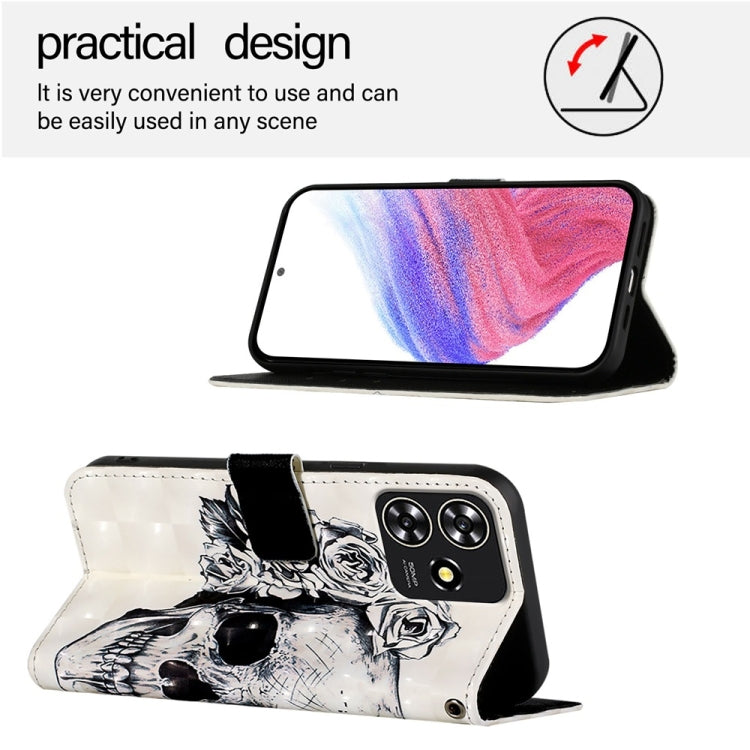 For ZTE Blade A73 4G 3D Painting Horizontal Flip Leather Phone Case