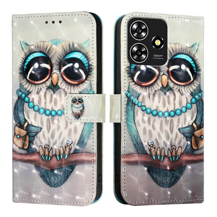 For ZTE Blade A73 4G 3D Painting Horizontal Flip Leather Phone Case