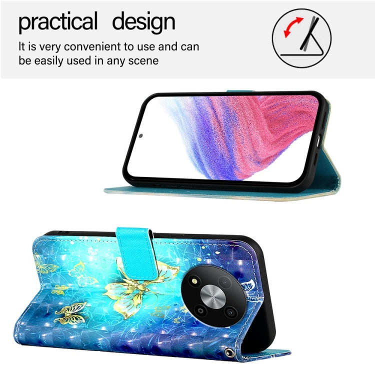 For ZTE Blade A73 5G 3D Painting Horizontal Flip Leather Phone Case