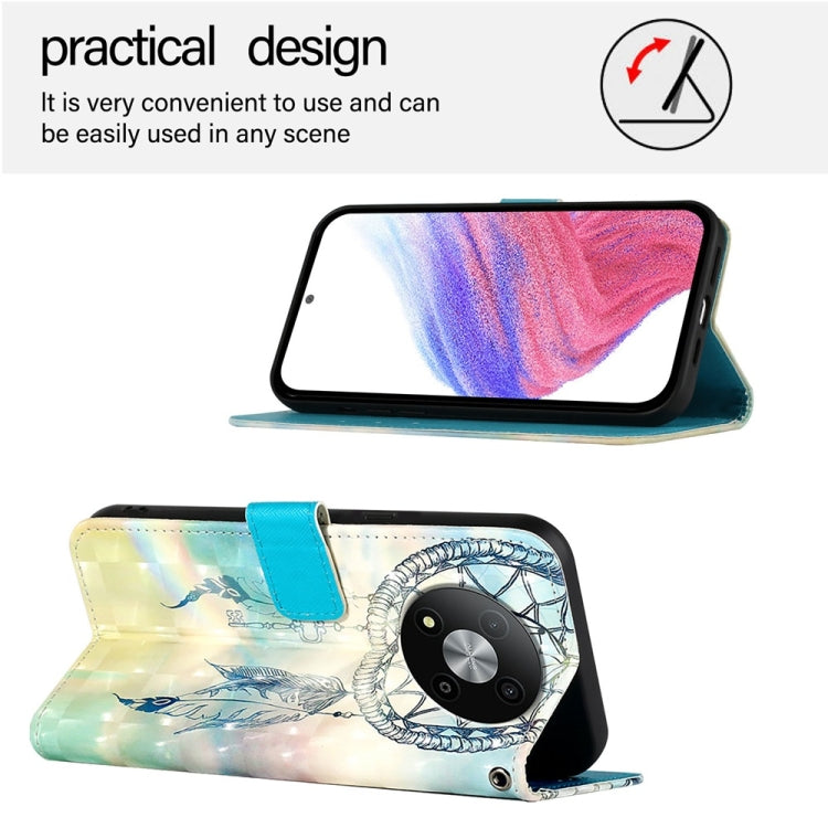 For ZTE Blade A73 5G 3D Painting Horizontal Flip Leather Phone Case