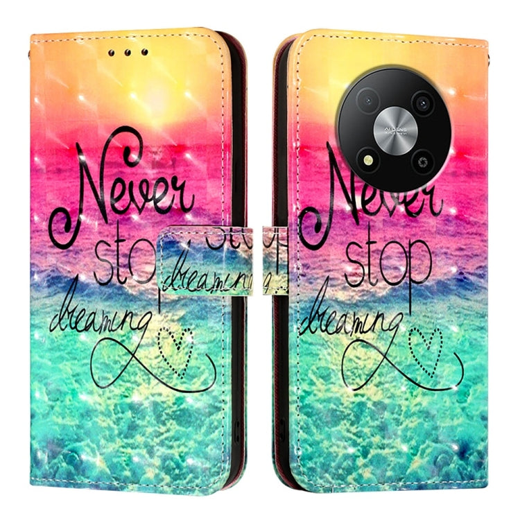 For ZTE Blade A73 5G 3D Painting Horizontal Flip Leather Phone Case