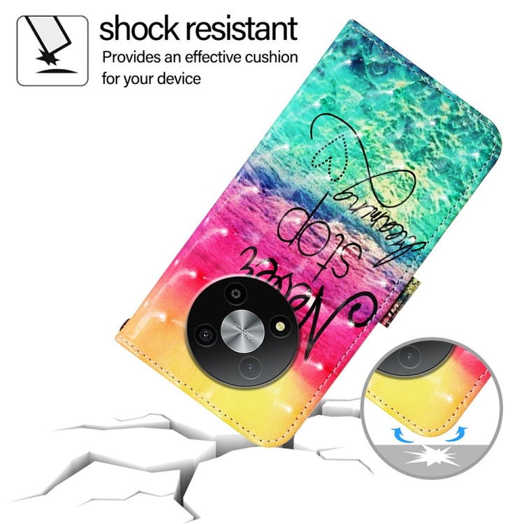 For ZTE Blade A73 5G 3D Painting Horizontal Flip Leather Phone Case