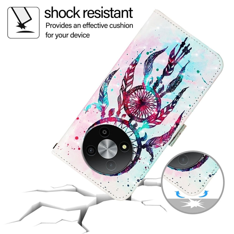 For ZTE Blade A73 5G 3D Painting Horizontal Flip Leather Phone Case