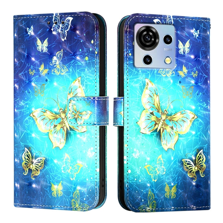 For ZTE Blade V50 Vita 3D Painting Horizontal Flip Leather Phone Case