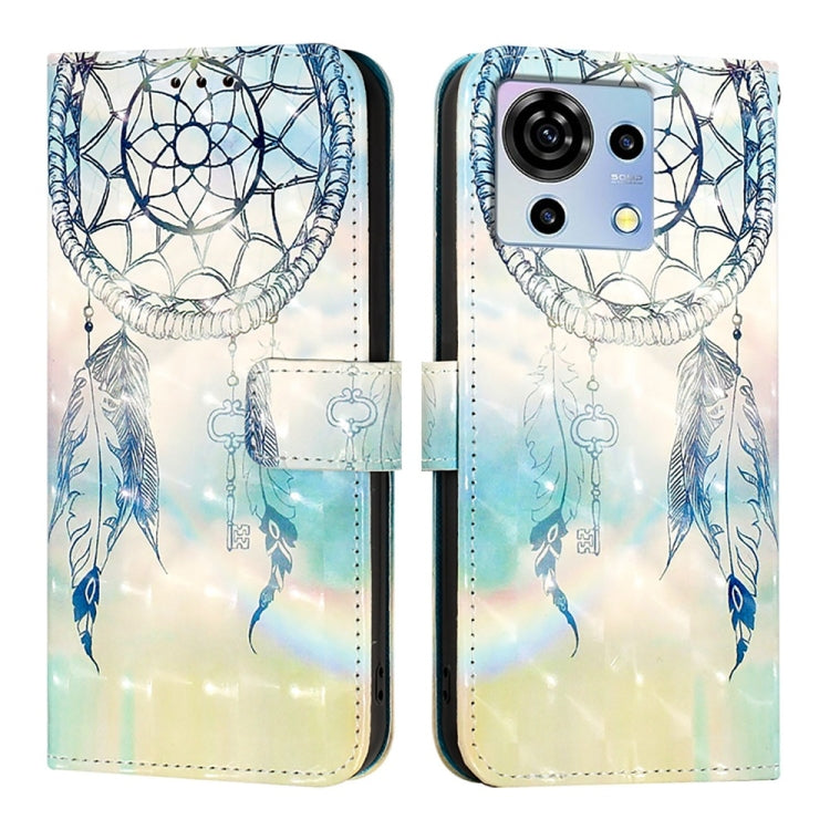 For ZTE Blade V50 Vita 3D Painting Horizontal Flip Leather Phone Case