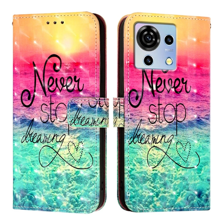 For ZTE Blade V50 Vita 3D Painting Horizontal Flip Leather Phone Case