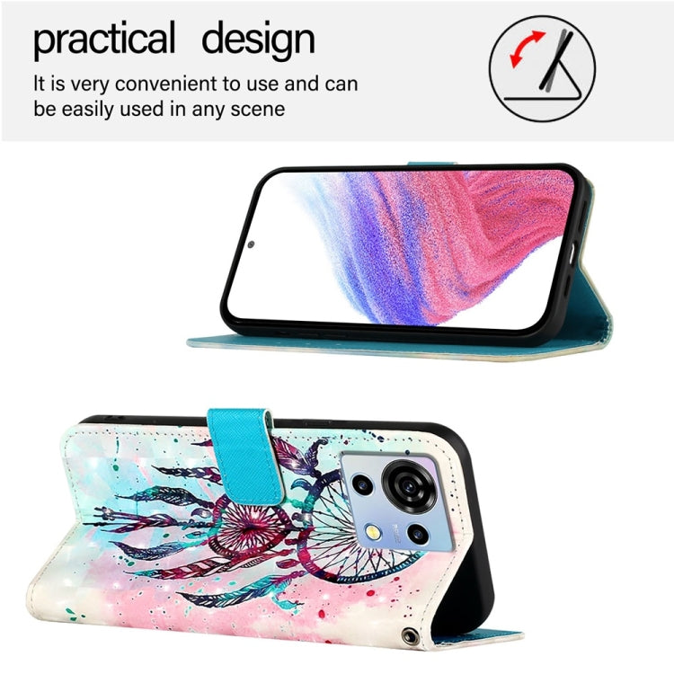 For ZTE Blade V50 Vita 3D Painting Horizontal Flip Leather Phone Case