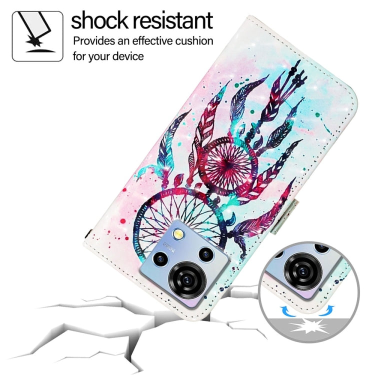 For ZTE Blade V50 Vita 3D Painting Horizontal Flip Leather Phone Case